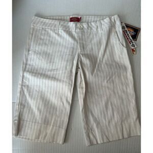 NWT Y2K Dickies Women's Pinstripe Stretch Mini Shorts Twill Utility Skater Sz 3